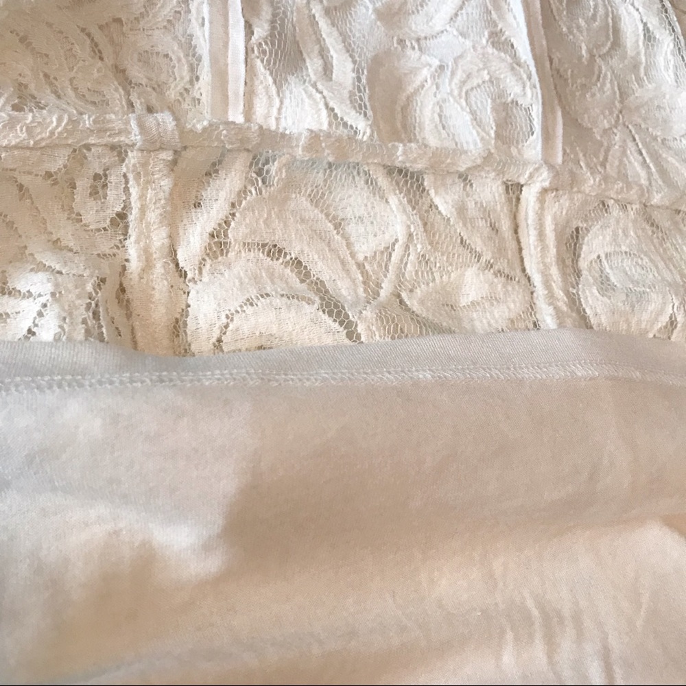 SOLD EUC Chico’s White Knit Long Sleeve Lace Top S - Picture 5 of 7